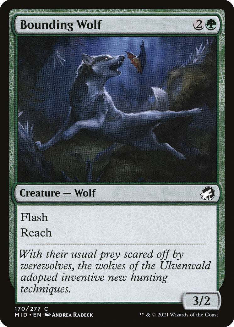 Bounding Wolf [Innistrad: Midnight Hunt]-1