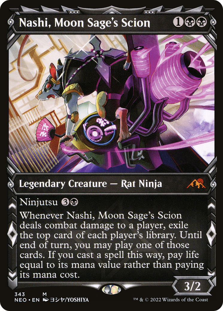 Nashi, Moon Sage's Scion (Showcase Ninja) [Kamigawa: Neon Dynasty]-1