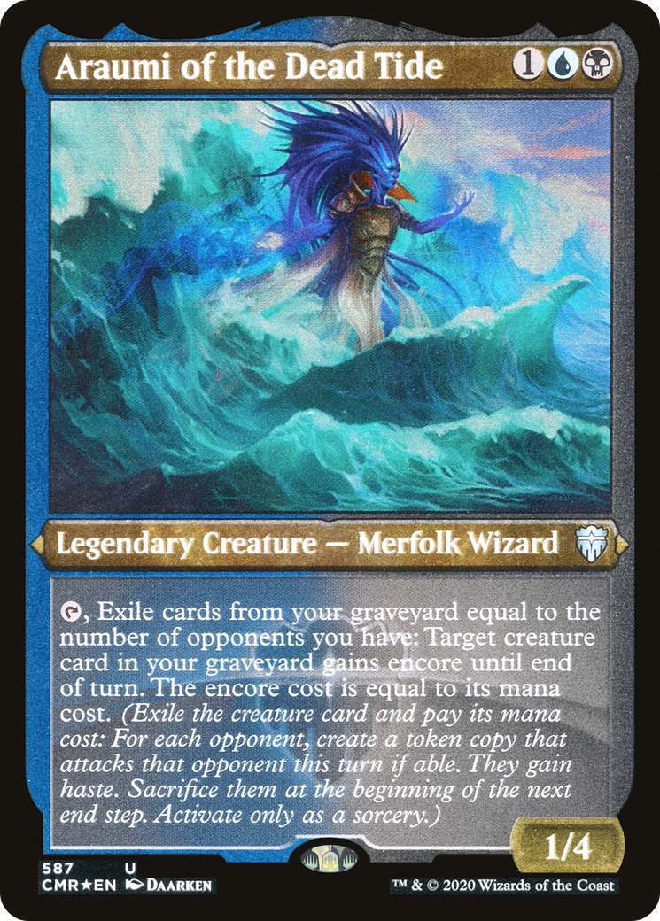 Araumi of the Dead Tide (Etched) [Commander Legends]-1