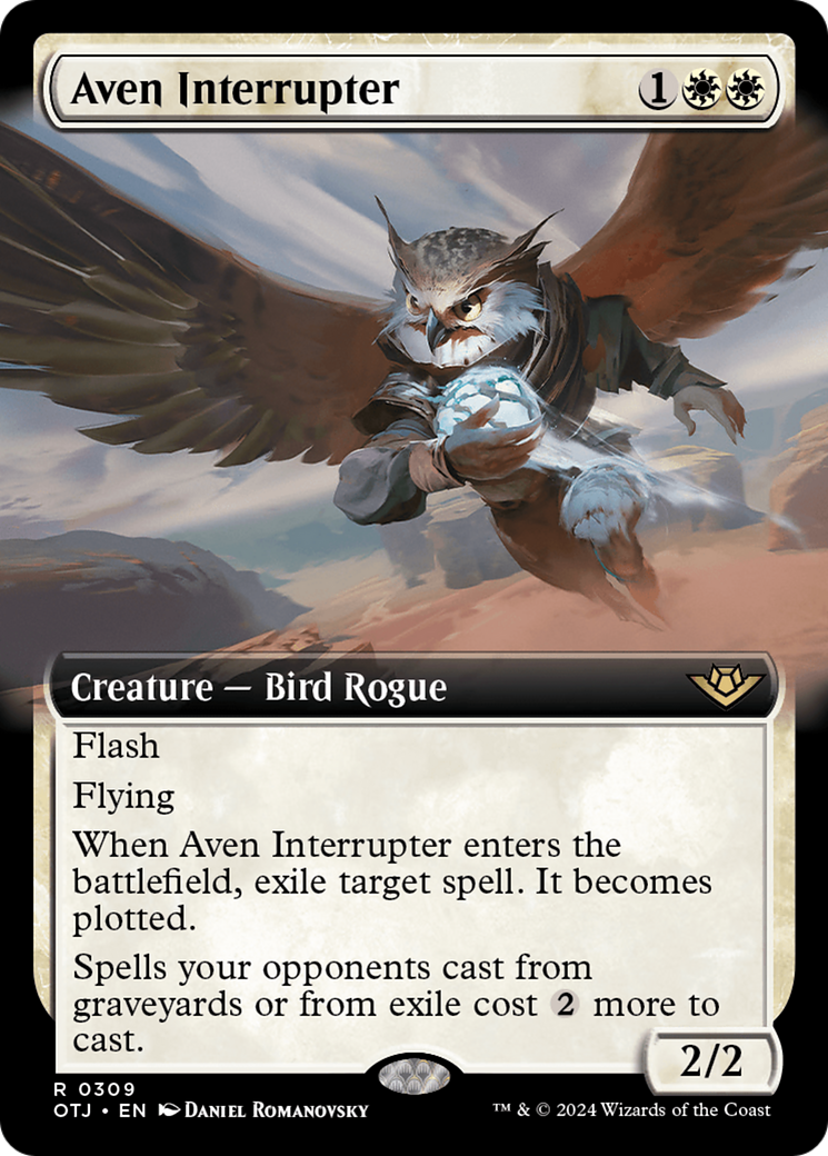 Aven Interrupter (Extended Art) [Outlaws of Thunder Junction]-1