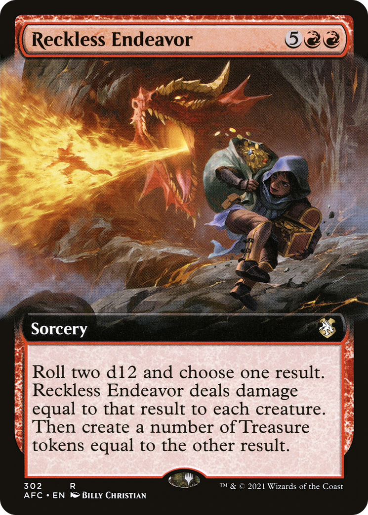 Reckless Endeavor (Extended Art) [Dungeons & Dragons: Adventures in the Forgotten Realms Commander]-1