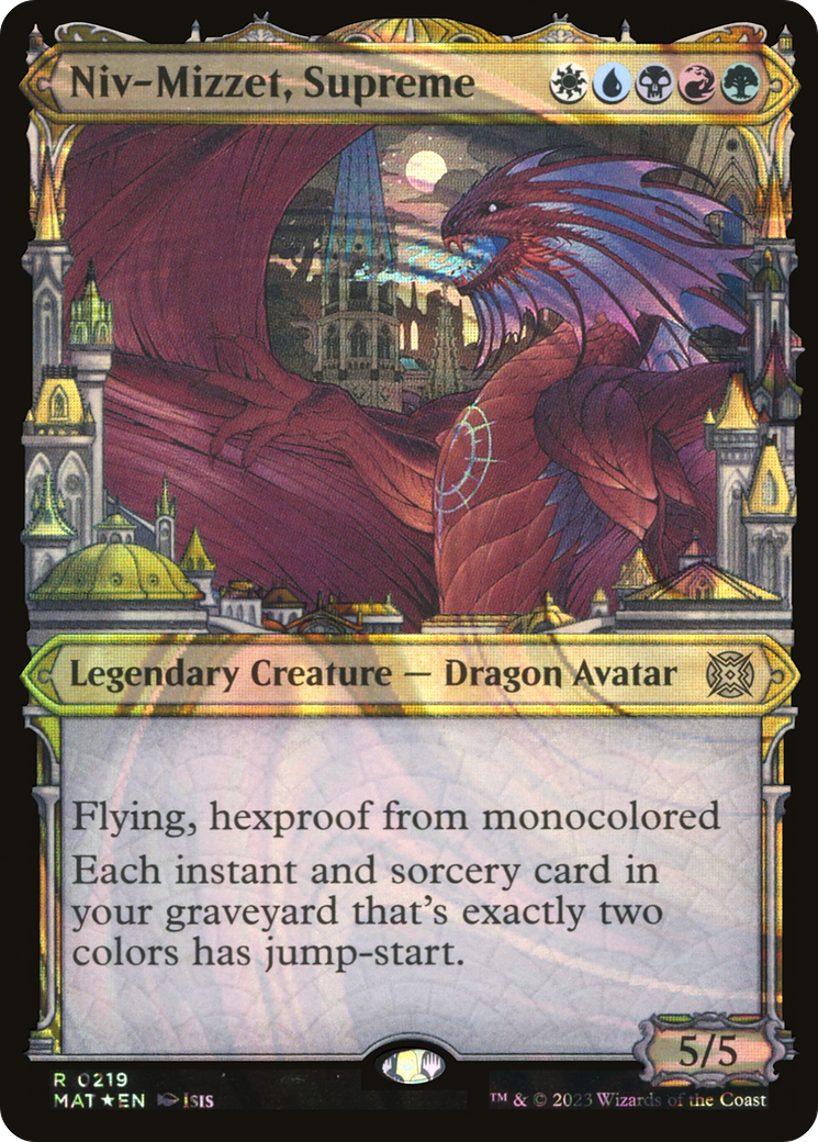 Niv-Mizzet, Supreme (Showcase Halo Foil) [March of the Machine: The Aftermath]-1