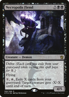 Necropolis Fiend [Khans of Tarkir Prerelease Promos]-1