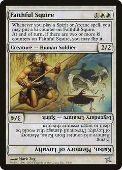 Faithful Squire // Kaiso, Memory of Loyalty [Betrayers of Kamigawa]-1