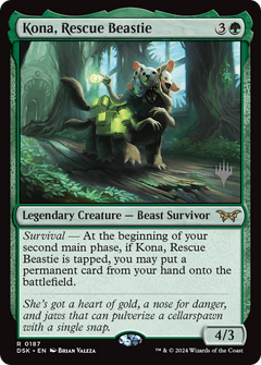 Kona, Rescue Beastie (0187) (Promo Pack) [Duskmourn: House of Horror Promos]-1