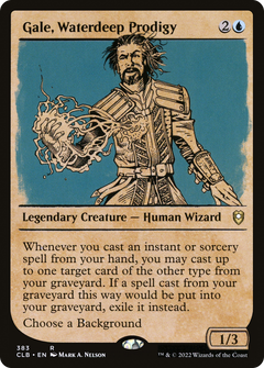 Gale, Waterdeep Prodigy (Showcase) [Commander Legends: Battle for Baldur's Gate]-1