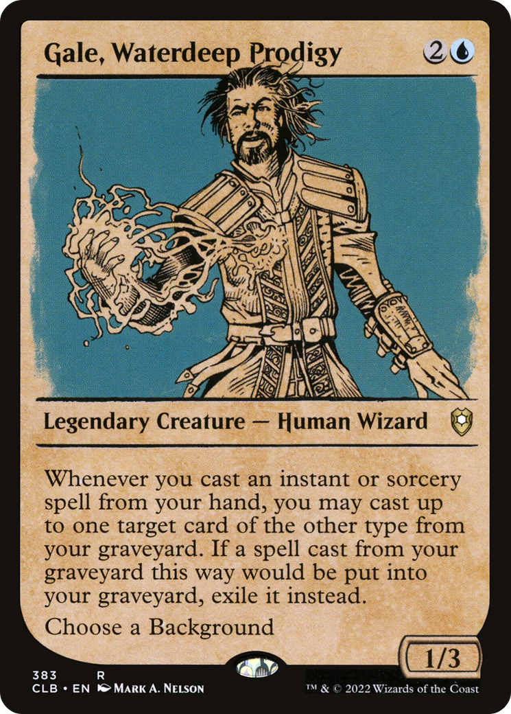 Gale, Waterdeep Prodigy (Showcase) [Commander Legends: Battle for Baldur's Gate]-1
