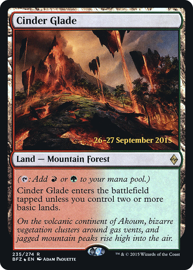 Cinder Glade [Battle for Zendikar Prerelease Promos]-1