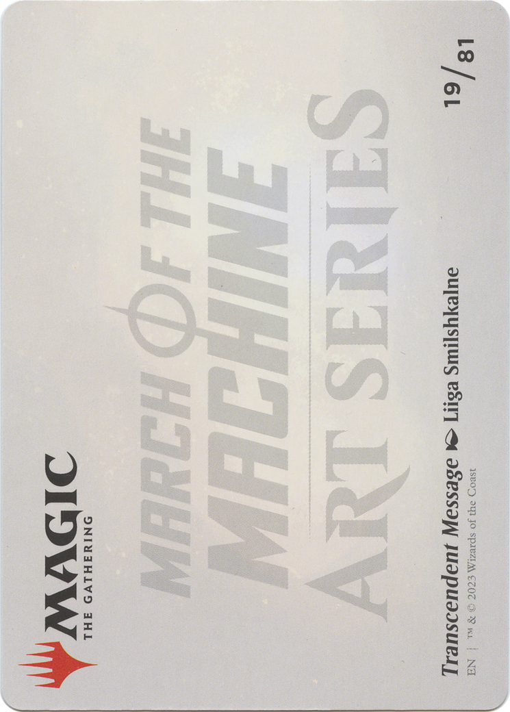 Transcendent Message // Transcendent Message (AMOM-019) - March of the Machine Art Series (Borderless) Foil-2