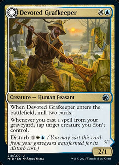 Devoted Grafkeeper // Departed Soulkeeper [Innistrad: Midnight Hunt]-1