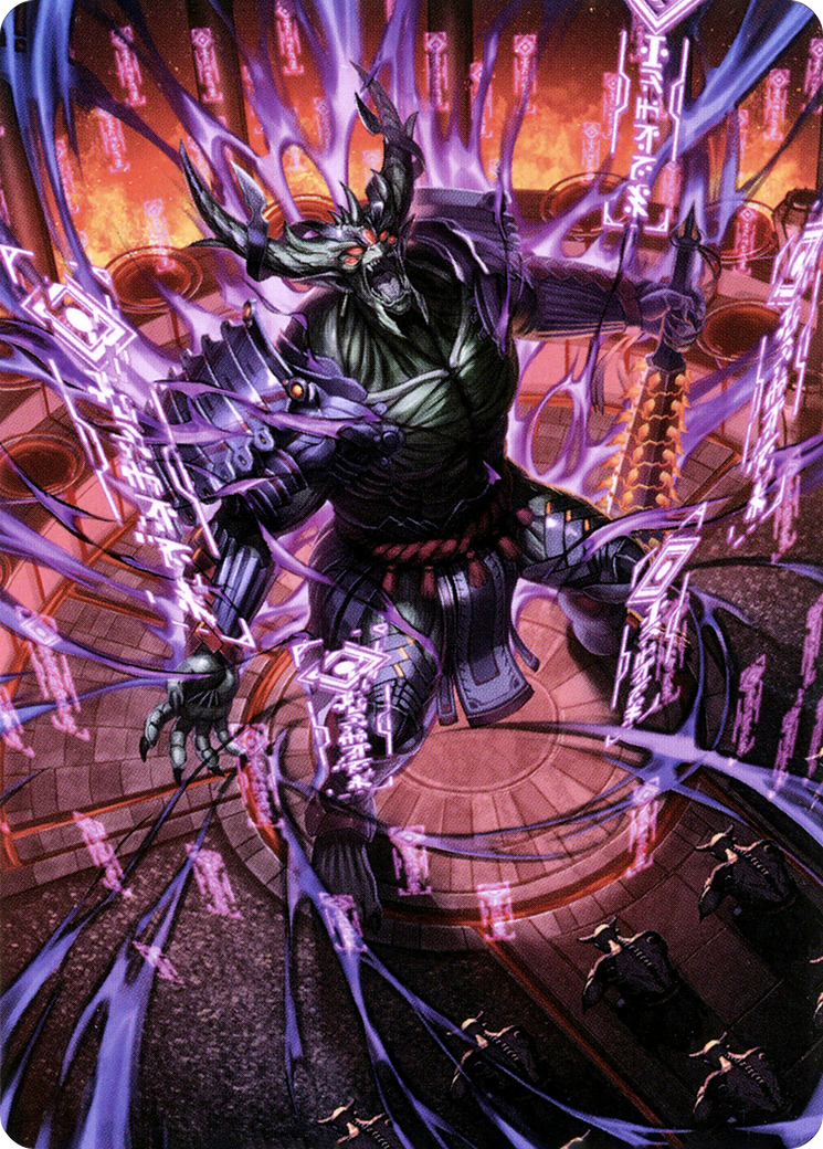 Hidetsugu, Devouring Chaos // Hidetsugu, Devouring Chaos (ANEO-056) - Neon Dynasty Art Series (Borderless) Foil-3
