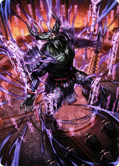 Hidetsugu, Devouring Chaos // Hidetsugu, Devouring Chaos (ANEO-056) - Neon Dynasty Art Series (Borderless) Foil-1