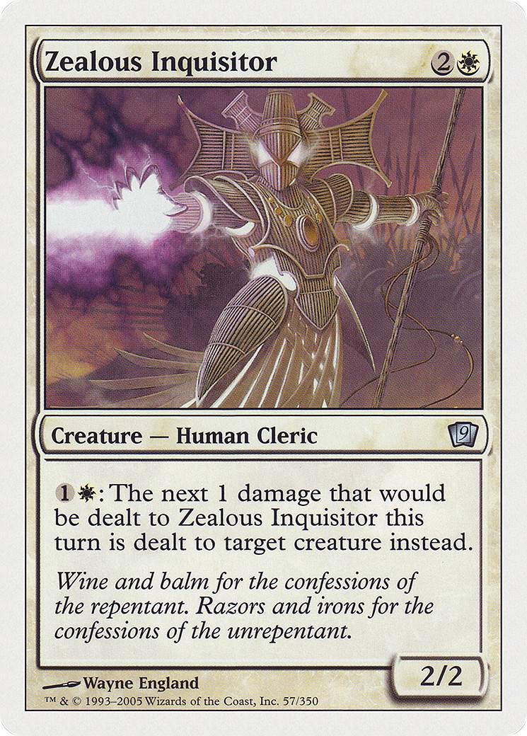 Zealous Inquisitor (9ED-057) - 9th Edition Foil-1