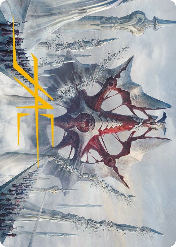 Mondrak, Glory Dominus Art Card (Gold-Stamped Signature) [Phyrexia: All Will Be One Art Series]-1