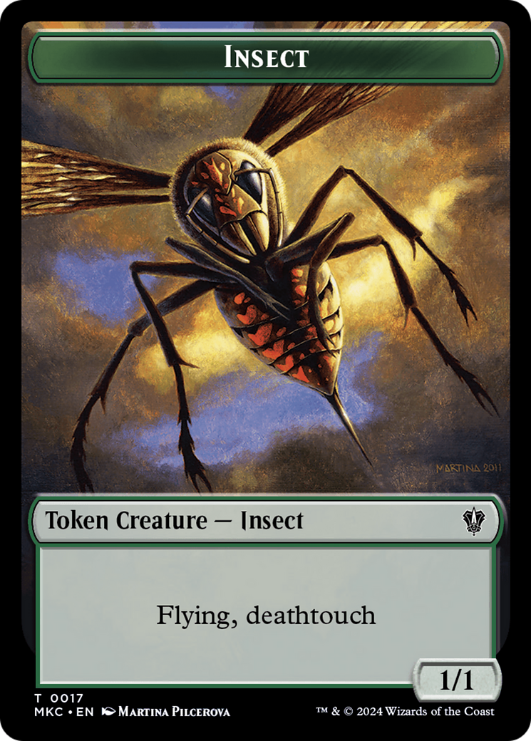 Insect (TMKC-017) - Murders at Karlov Manor Commander Tokens Foil-1