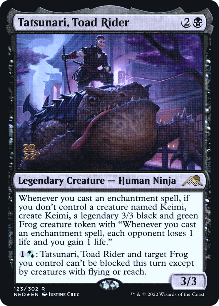 Tatsunari, Toad Rider [Kamigawa: Neon Dynasty Prerelease Promos]-1