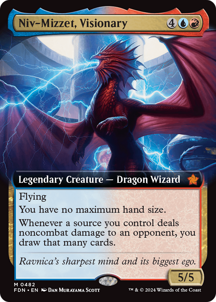Niv-Mizzet, Visionary (Extended Art) [Foundations]-1