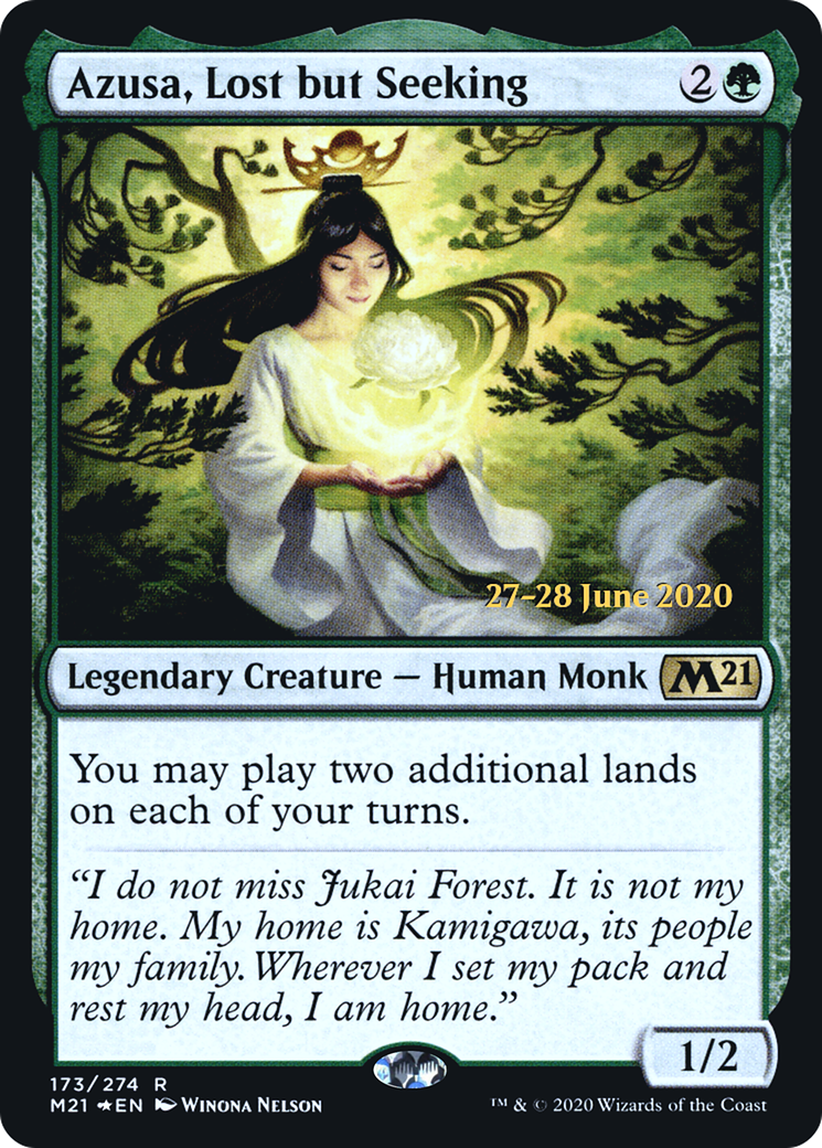 Azusa, Lost but Seeking [Core Set 2021 Prerelease Promos]-1