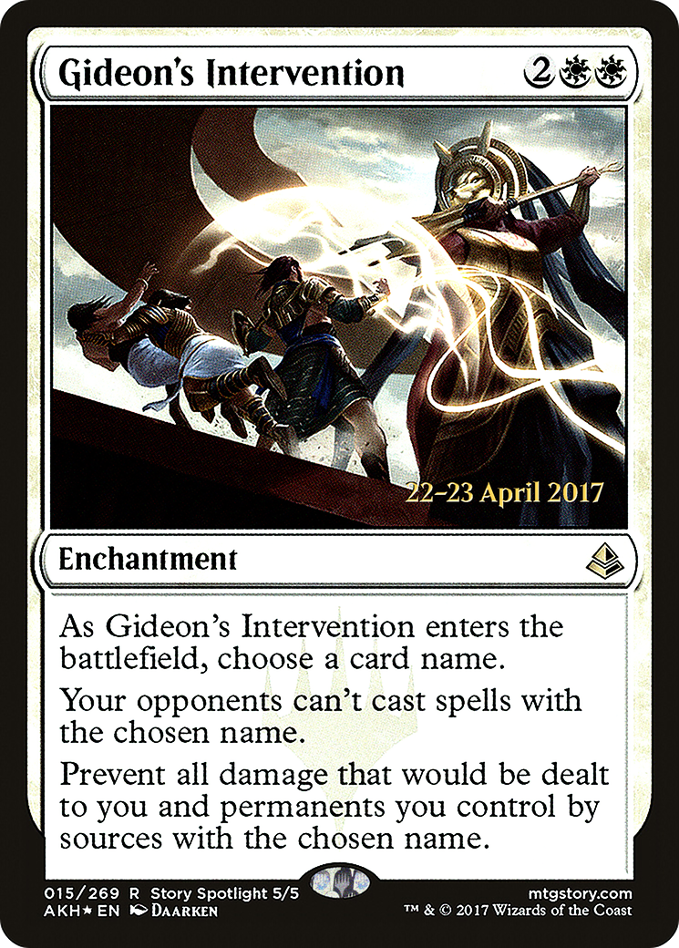 Gideon's Intervention [Amonkhet Prerelease Promos]-1