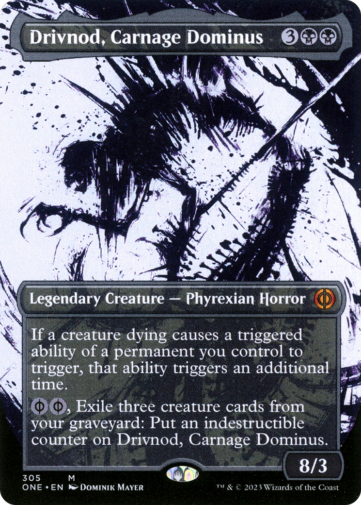 Drivnod, Carnage Dominus (Borderless Ichor) [Phyrexia: All Will Be One]-1