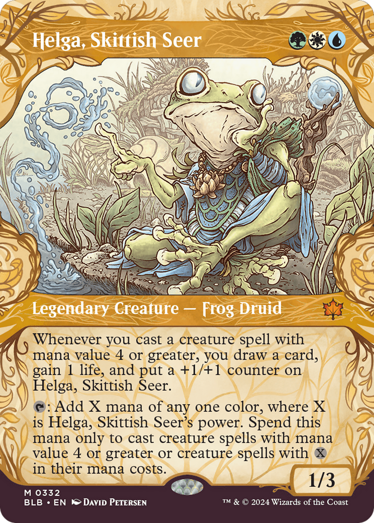 Helga, Skittish Seer (Showcase) [Bloomburrow]-1