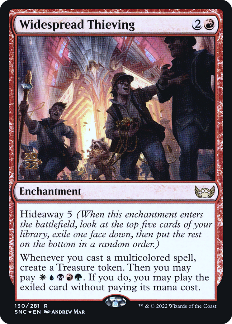 Widespread Thieving (PRE-130) - Streets of New Capenna Promos Foil-1