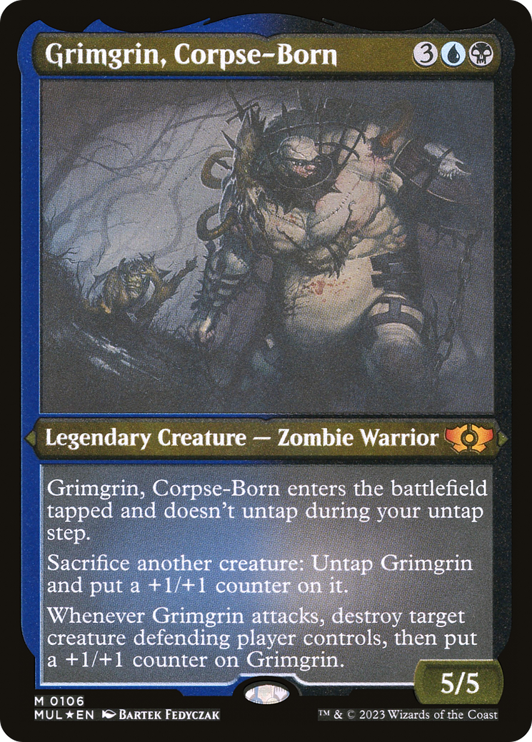 Grimgrin, Corpse-Born (Foil Etched) [Multiverse Legends]-1