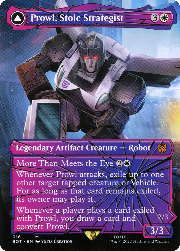 Prowl, Stoic Strategist // Prowl, Pursuit Vehicle (Shattered Glass) [Transformers]-3