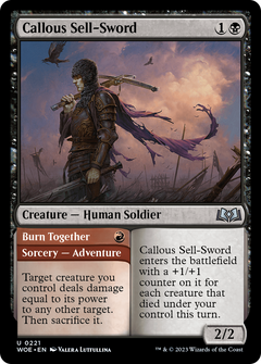 Callous Sell-Sword // Burn Together [Wilds of Eldraine]-1