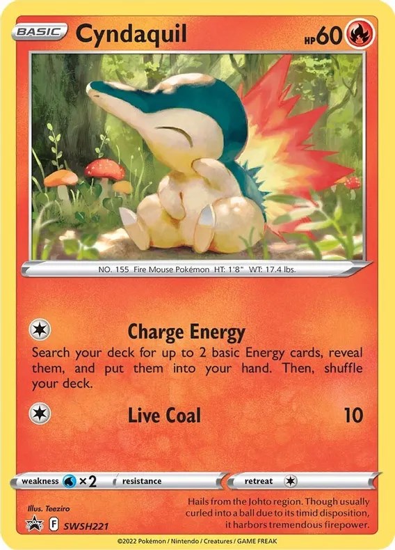 Cyndaquil (SWSH221) (Cosmos Holo) [Sword & Shield: Black Star Promos]-1