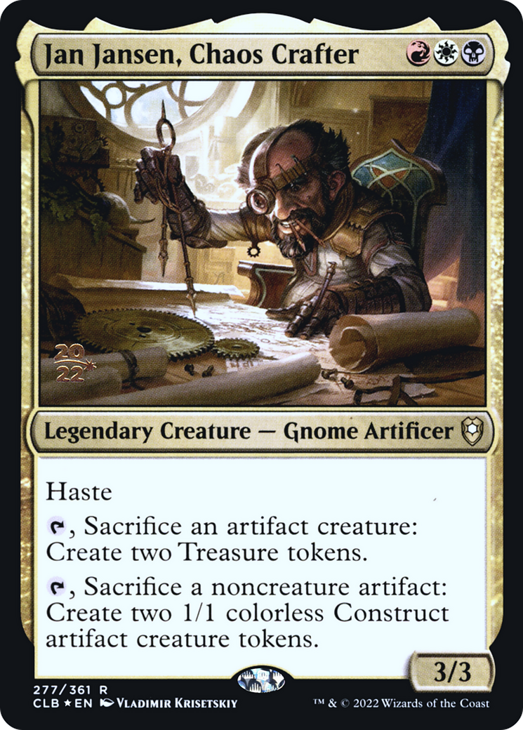 Jan Jansen, Chaos Crafter [Commander Legends: Battle for Baldur's Gate Prerelease Promos]-1