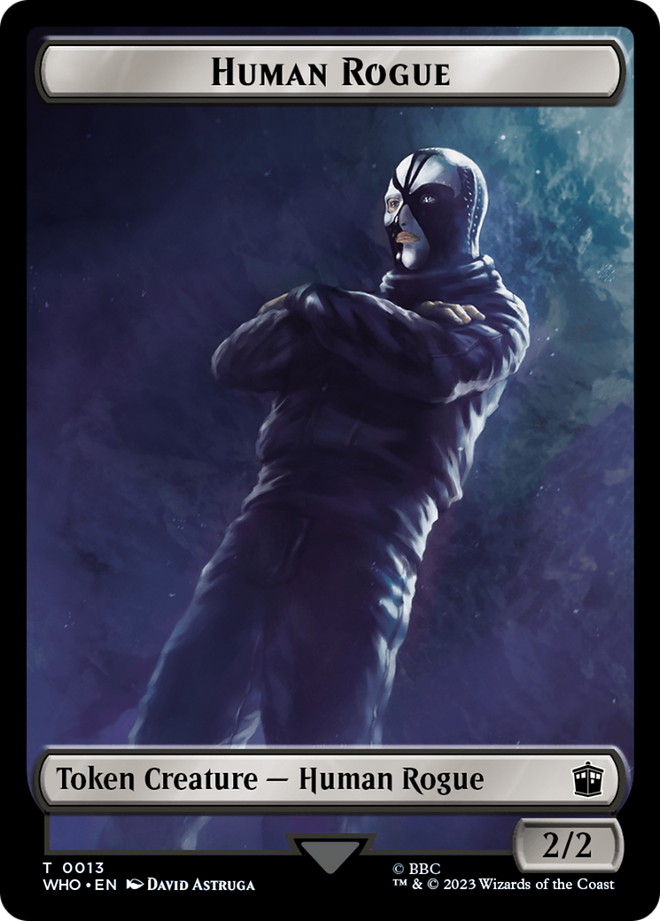Human Rogue // Clue (0022) Double-Sided Token [Doctor Who Tokens]-1