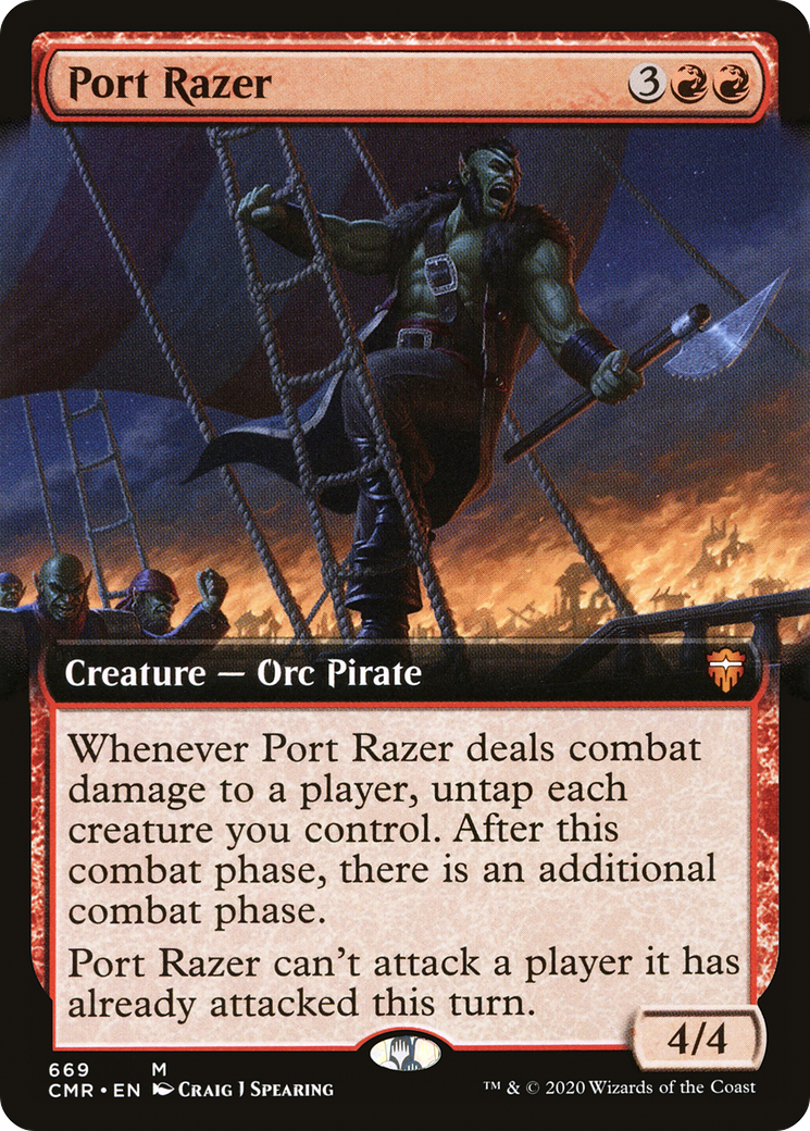 Port Razer (Extended Art) [Commander Legends]-1