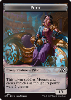 Treasure // Pilot Double-Sided Token [Aetherdrift Tokens]-2