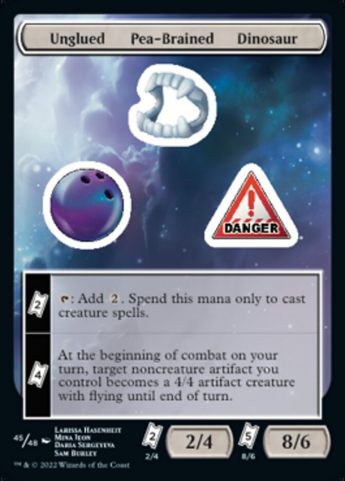 Unglued Pea-Brained Dinosaur [Unfinity Stickers]-1