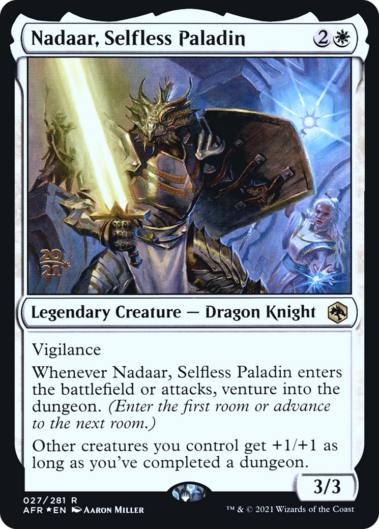 Nadaar, Selfless Paladin [Dungeons & Dragons: Adventures in the Forgotten Realms Prerelease Promos]-1