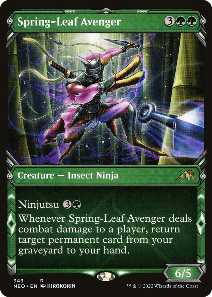 Spring-Leaf Avenger (Showcase Ninja) [Kamigawa: Neon Dynasty]-1