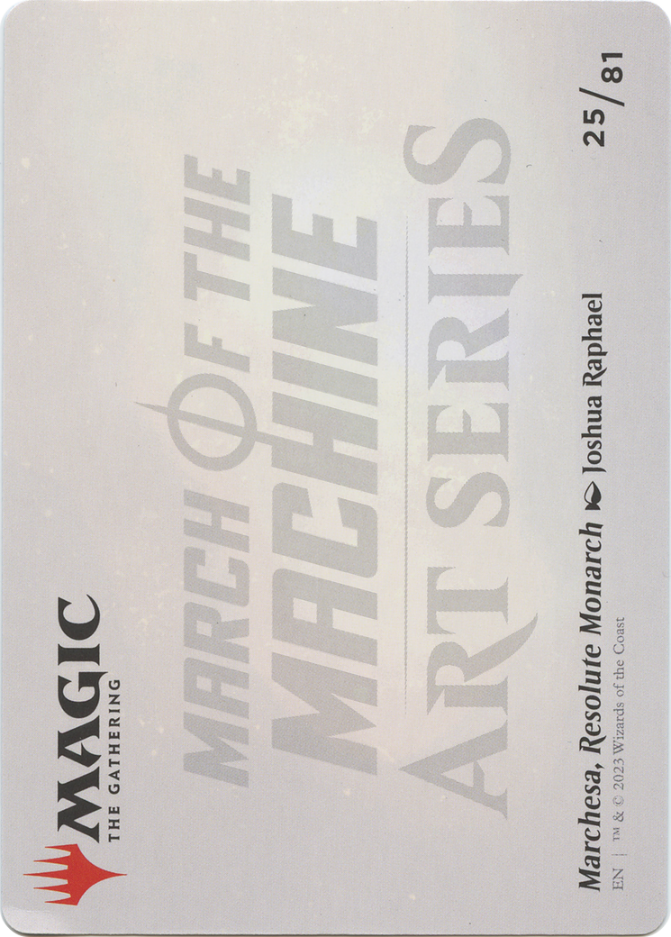Marchesa, Resolute Monarch // Marchesa, Resolute Monarch (AMOM-025) - March of the Machine Art Series (Borderless) Foil-2