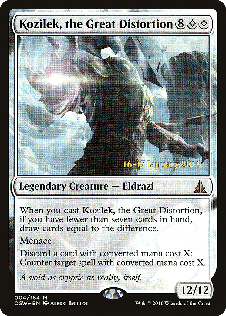 Kozilek, the Great Distortion [Oath of the Gatewatch Prerelease Promos]-1