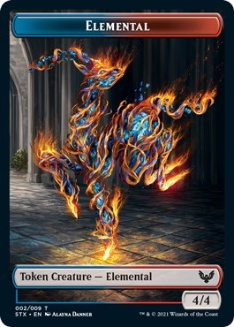 Elemental // Pest Double-Sided Token [Strixhaven: School of Mages Tokens]-1