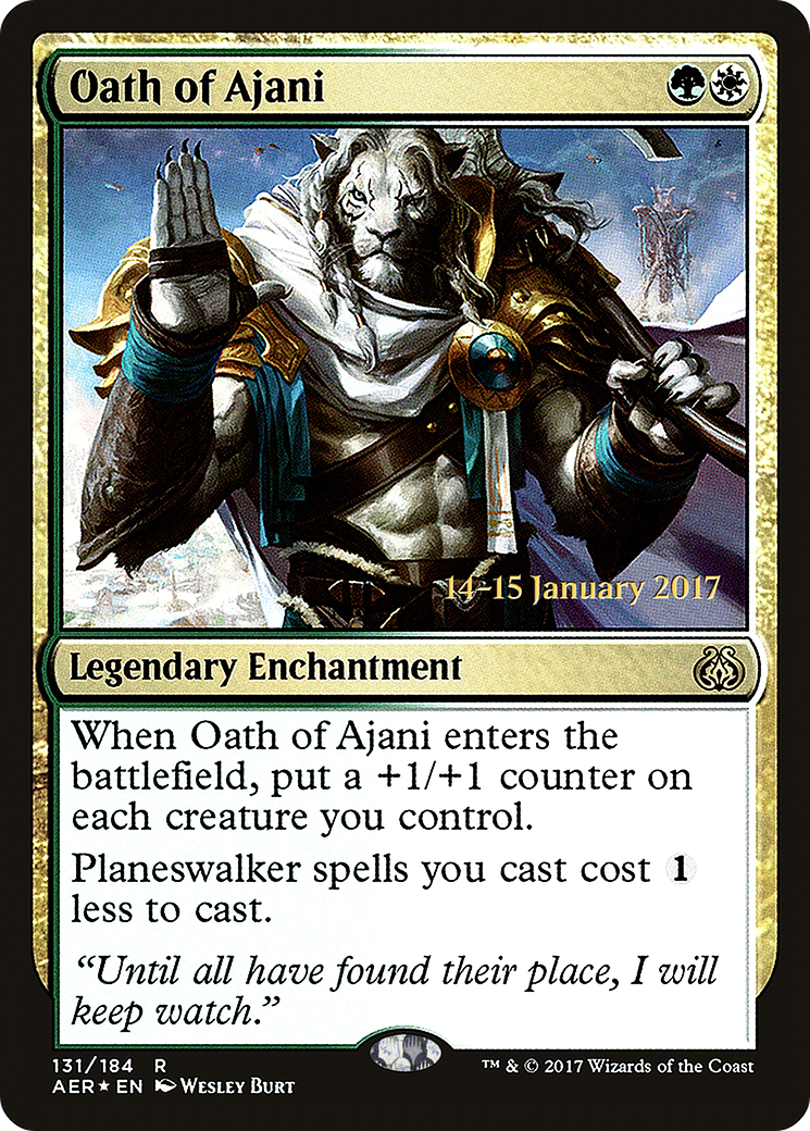 Oath of Ajani [Aether Revolt Prerelease Promos]-1