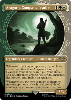 Aragorn, Company Leader (Showcase) (Surge Foil) [The Lord of the Rings: Tales of Middle-Earth]-1