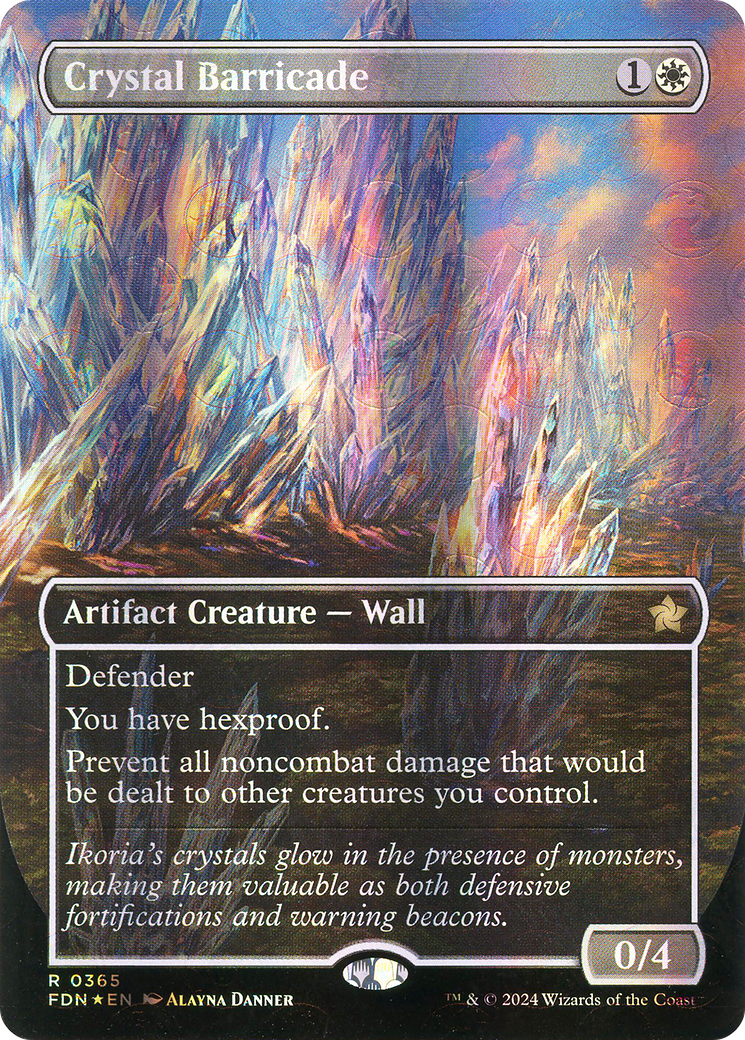 Crystal Barricade (Borderless) (Mana Foil) [Foundations]-1