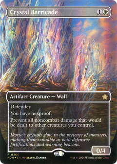 Crystal Barricade (Borderless) (Mana Foil) [Foundations]-1