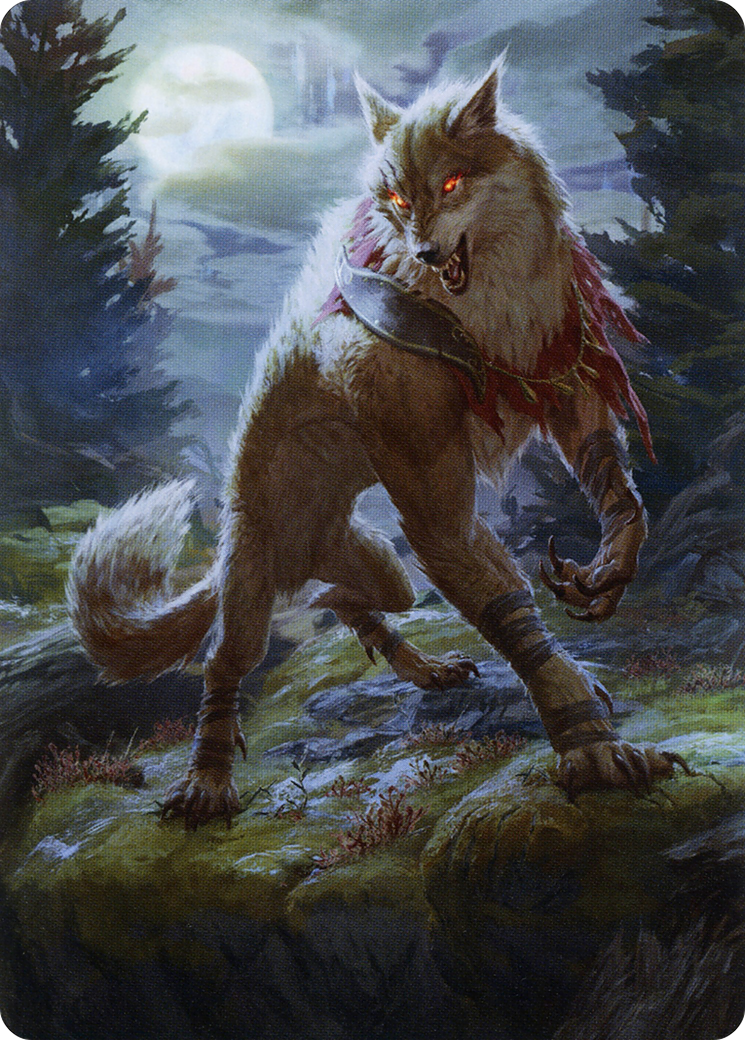 Arlinn, the Moon's Fury // Arlinn, the Moon's Fury (AMID-002) - Midnight Hunt Art Series (Borderless) Foil-3
