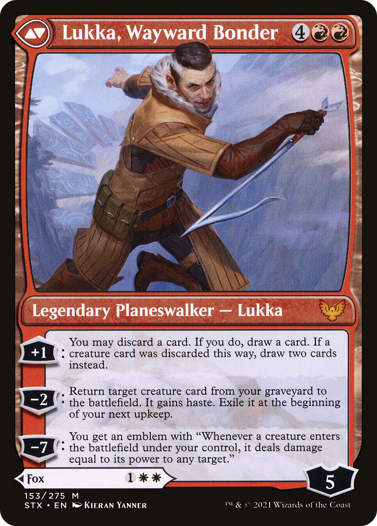 Mila, Crafty Companion // Lukka, Wayward Bonder [Secret Lair: From Cute to Brute]-2