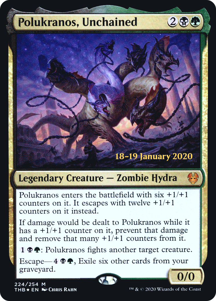 Polukranos, Unchained [Theros Beyond Death Prerelease Promos]-1