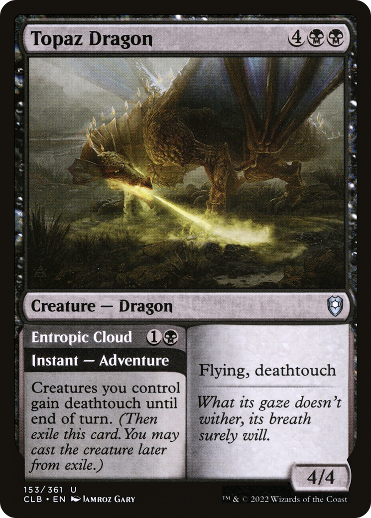 Topaz Dragon // Entropic Cloud [Commander Legends: Battle for Baldur's Gate]-1