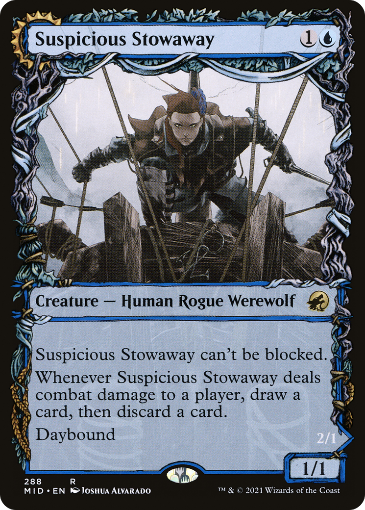 Suspicious Stowaway // Seafaring Werewolf (Showcase Equinox) [Innistrad: Midnight Hunt]-3