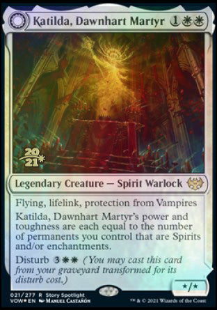 Katilda, Dawnhart Martyr // Katilda's Rising Dawn [Innistrad: Crimson Vow Prerelease Promos]-1
